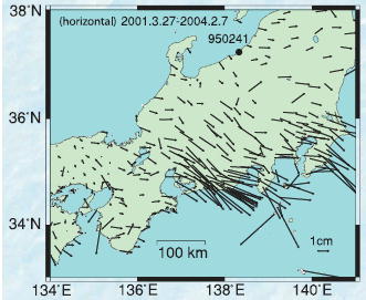 The vector diagram in the Tokai region