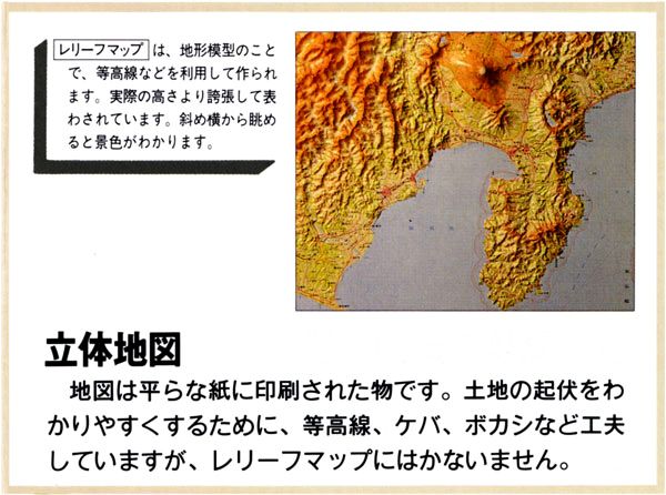 画像：立体地図