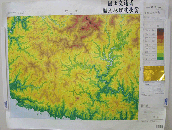 画像：高度分布図：「江住」