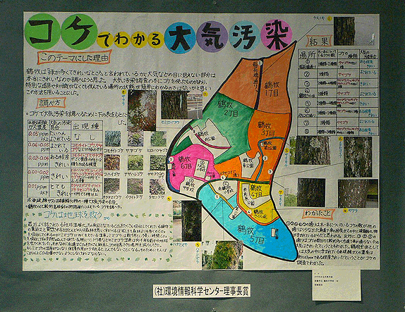画像：コケでわかる大気汚染