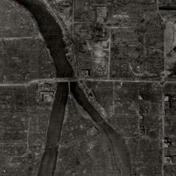 空中写真画像サンプル_昭和20年（1945年）8月8日撮影（写真番号：113W）