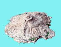 三宅島を斜めから見た鳥瞰図３