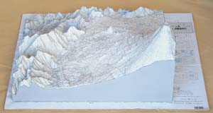 作品：地図模型　富士山