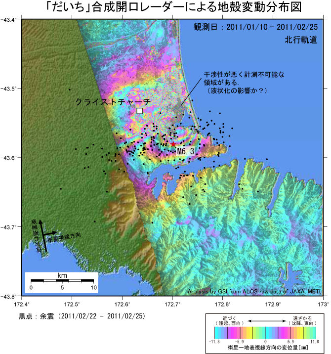 地殻変動分布図