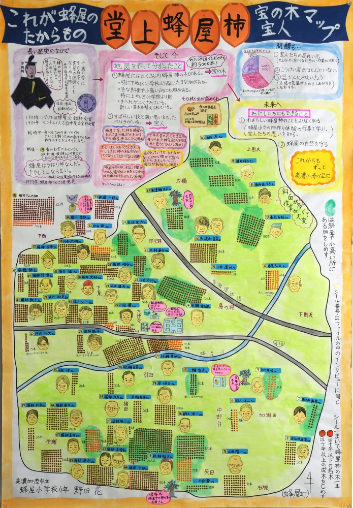 作品：～これが蜂屋のたからもの～堂上蜂屋柿・宝の木・宝人マップ１