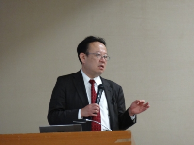 写真:北大・野口教授による講演