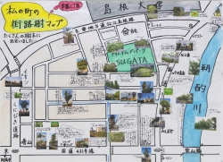 作品：私の町の街路樹マップ（学園２丁目）　