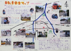 作品：自転車安全マップ（桃園小学校校区）