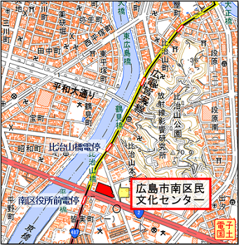 広島市南区民文化センター案内図