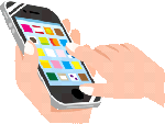 イラスト　スマートフォンアプリ