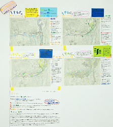 作品：石山の地形図の比較