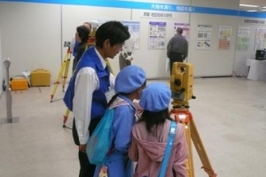 写真：距離を測る