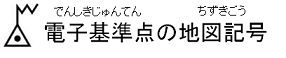画像：電子基準点の地図記号