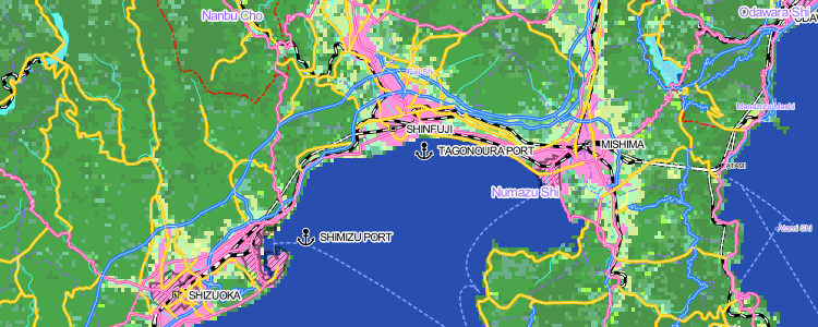 地球地図日本サンプル画像