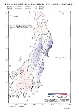 上下の変動量(本震前から5年間の累積)(PDF形式:297KB)