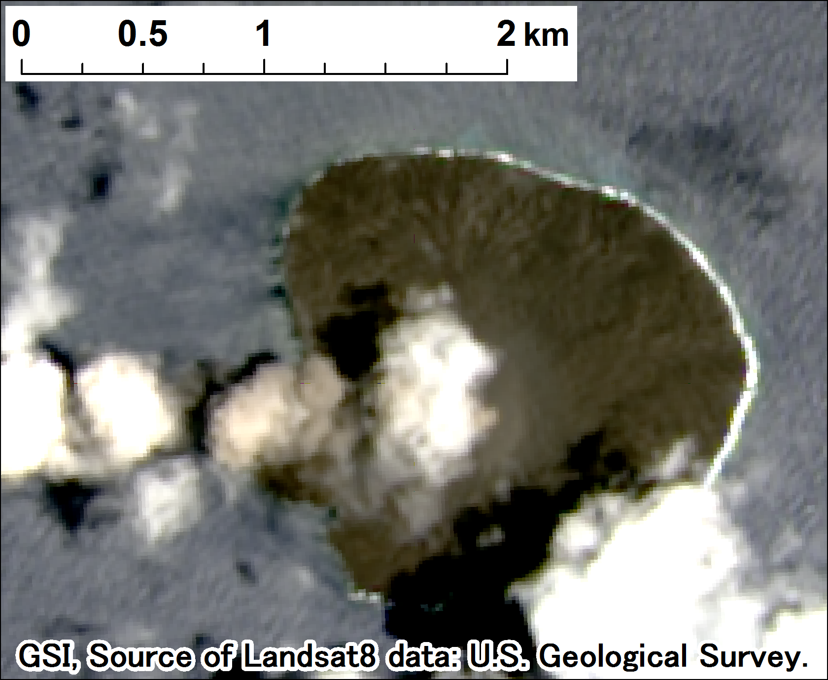 Landsat8 pan-sharpened imagery (2017-07-12)