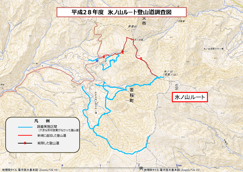 氷ノ山ルート登山道調査図