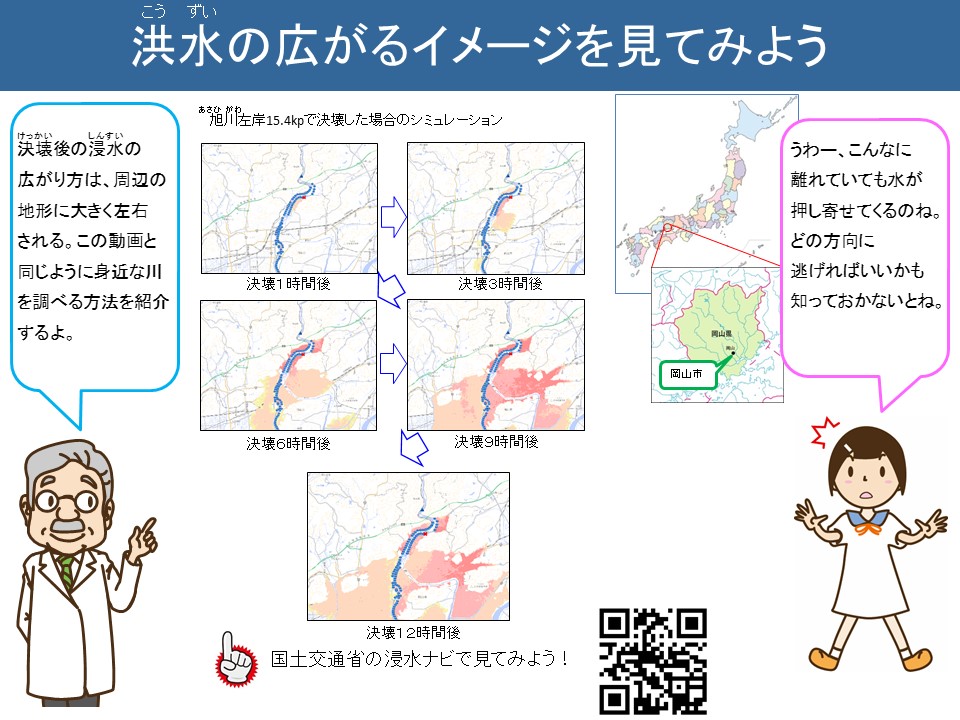 洪水の広がるイメージを見てみよう