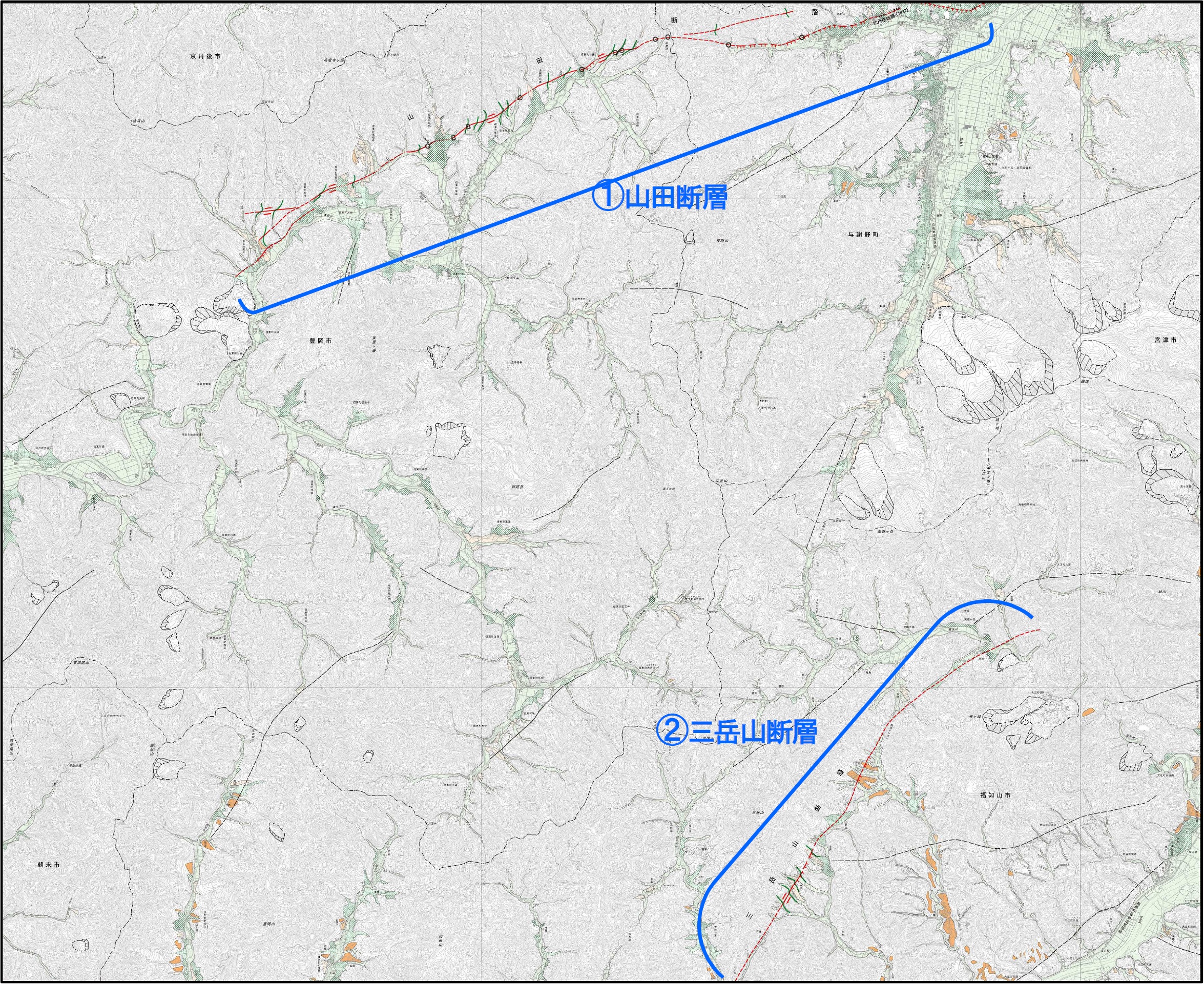 1:25,000活断層図　大江山