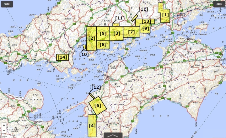 空中写真撮影範囲図