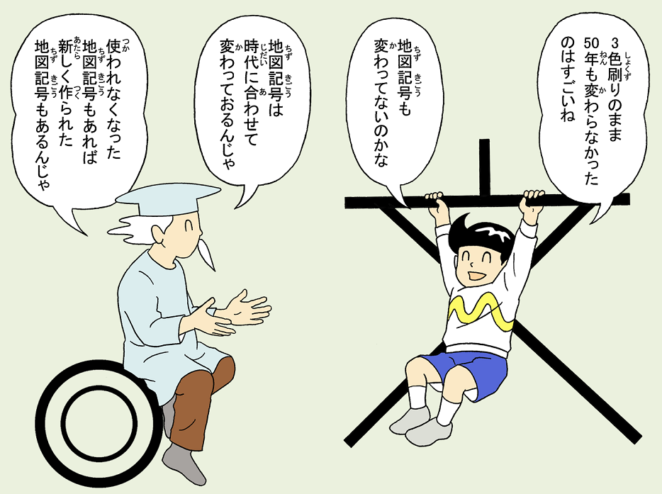 画像：地図記号は変わっているのかな