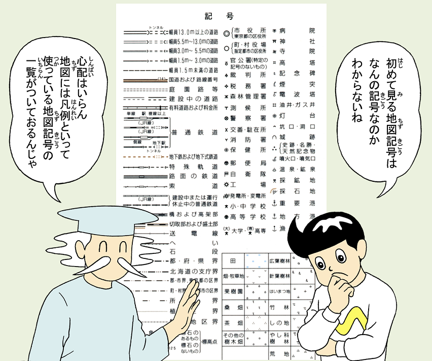 画像：地図記号の凡例
