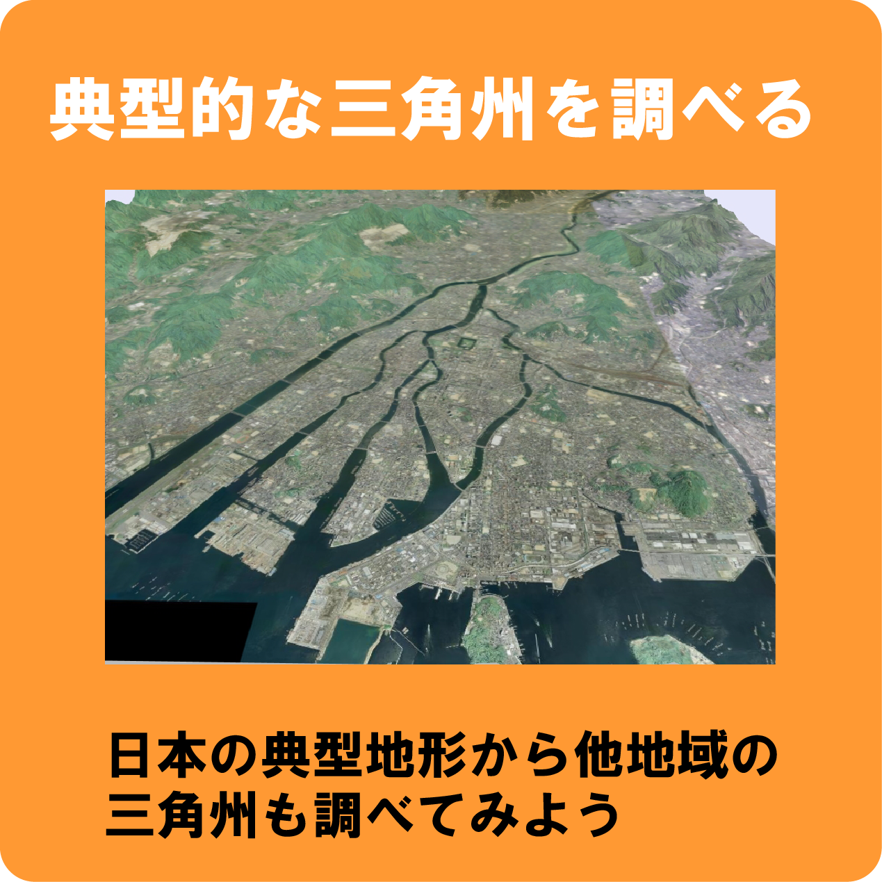 典型的な三角州の地形へのリンクアイコン
