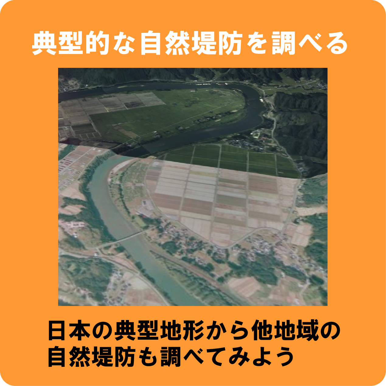 典型的な自然堤防の地形へのリンクアイコン