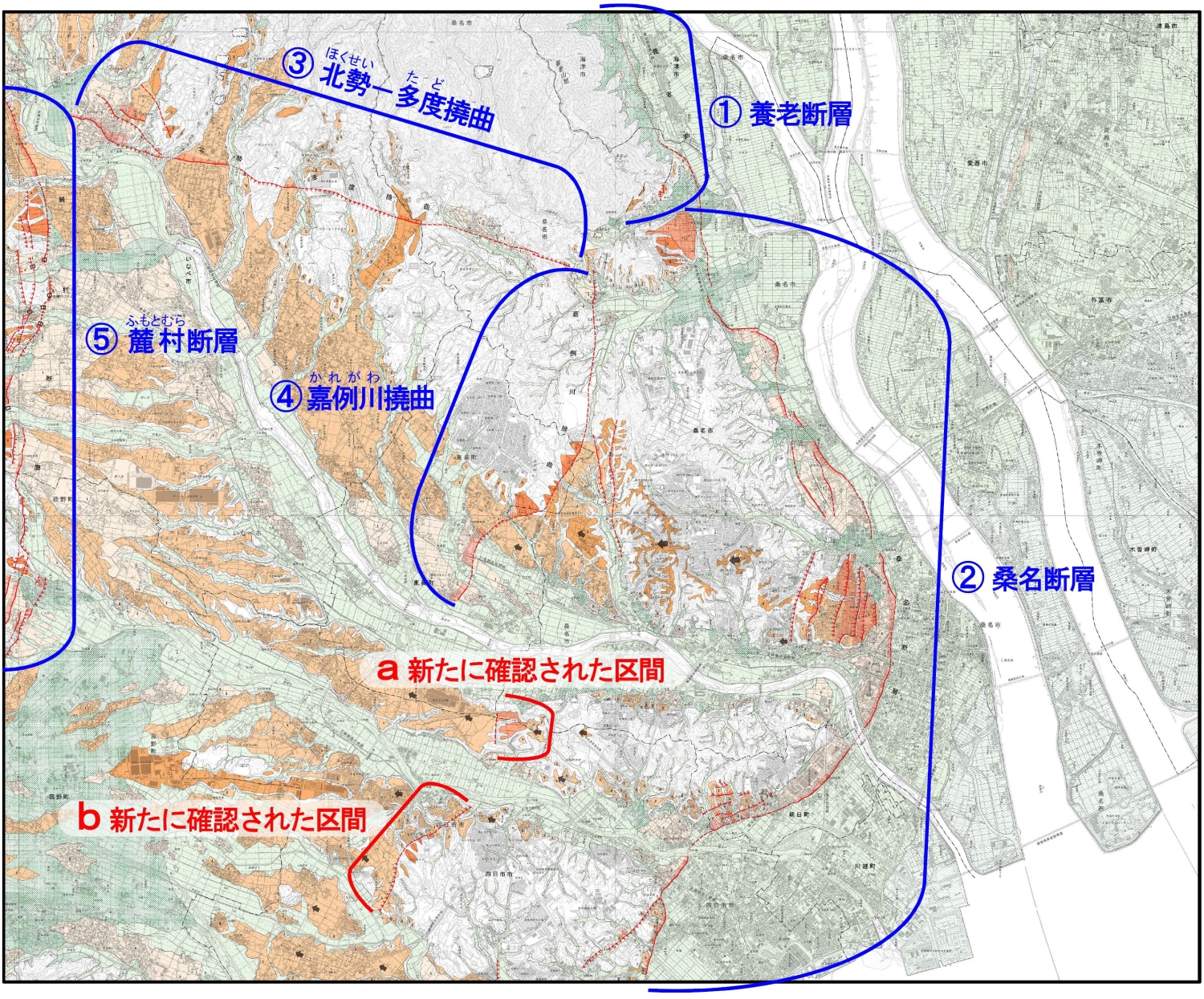 1:25,000活断層図 桑名 改訂版