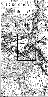 峡谷の地形図