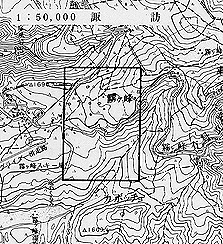 楯状火山の地形図