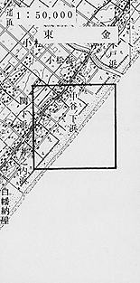 磯波帯(砕波帯)の地形図