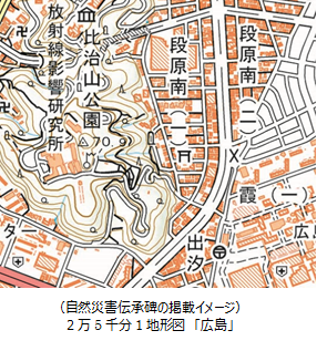 (自然災害伝承碑の掲載イメージ)2万5千分1地形図「広島」