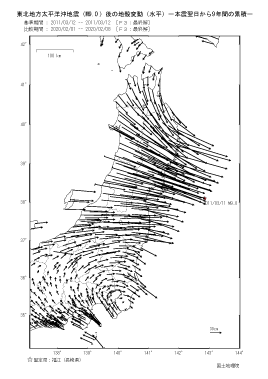 水平変動量(本震翌日から9年間の累積)(PDF形式:238KB)