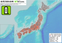 公開する自然災害伝承碑の分布図