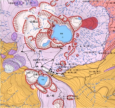 火山基本図との重ね合わせ