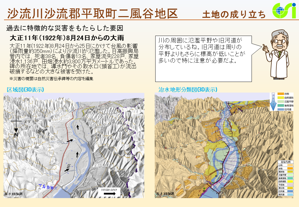 沙流川沙流郡平取町二風谷地区特性図2