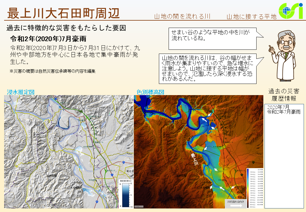 最上川大石田町周辺特性図1