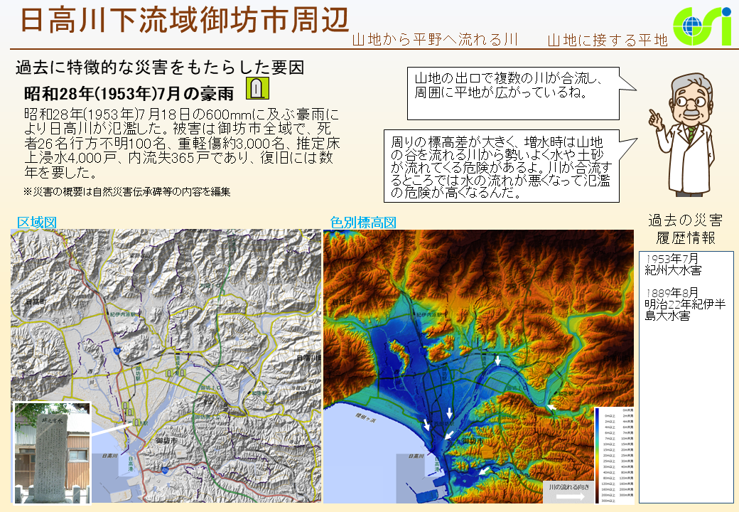 日高川下流域御坊市周辺特性図1
