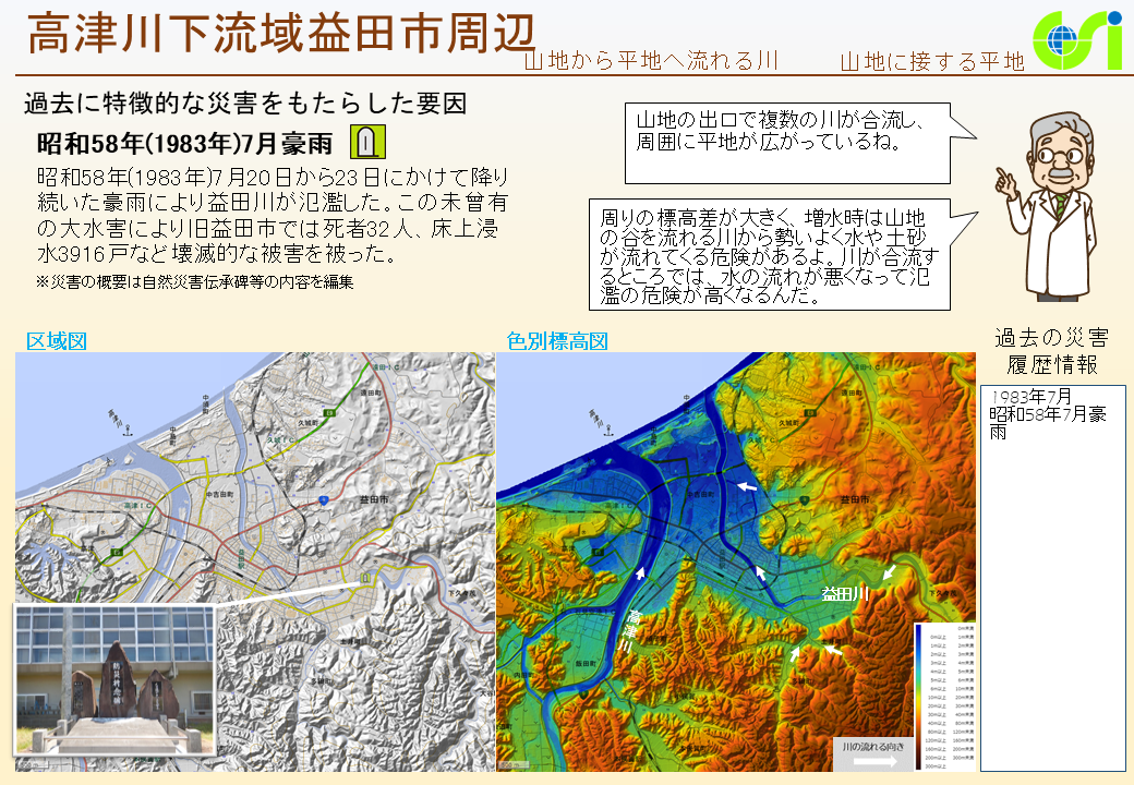 高津川下流域益田市周辺特性図1