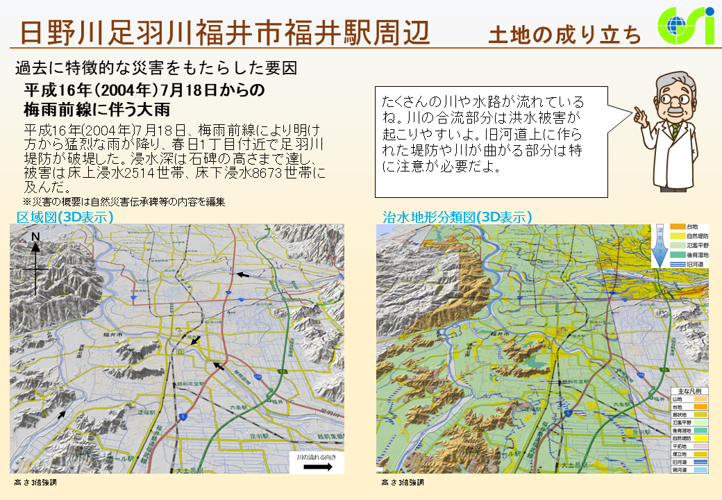 日野川足羽川福井市福井駅周辺特性図2