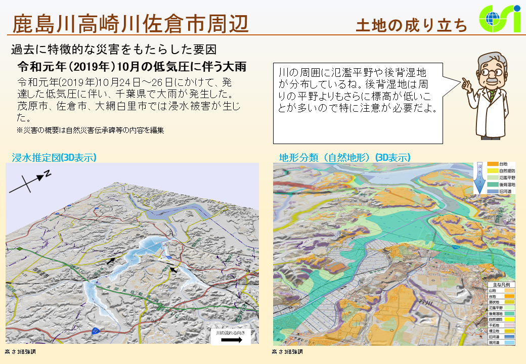 鹿島川高崎川佐倉市周辺特性図2