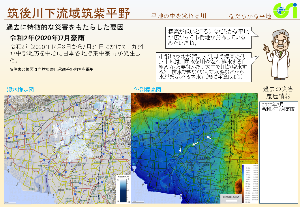 筑後川下流域筑紫平野特性図1