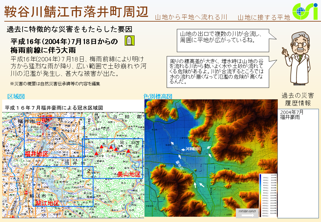 鞍谷川鯖江市落井町周辺特性図1
