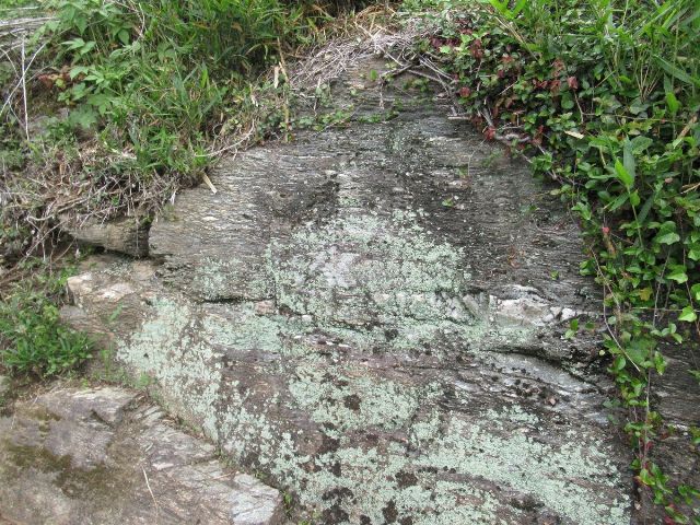 寛保洪水位磨崖標の写真