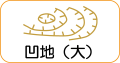 地図記号：凹地（大）