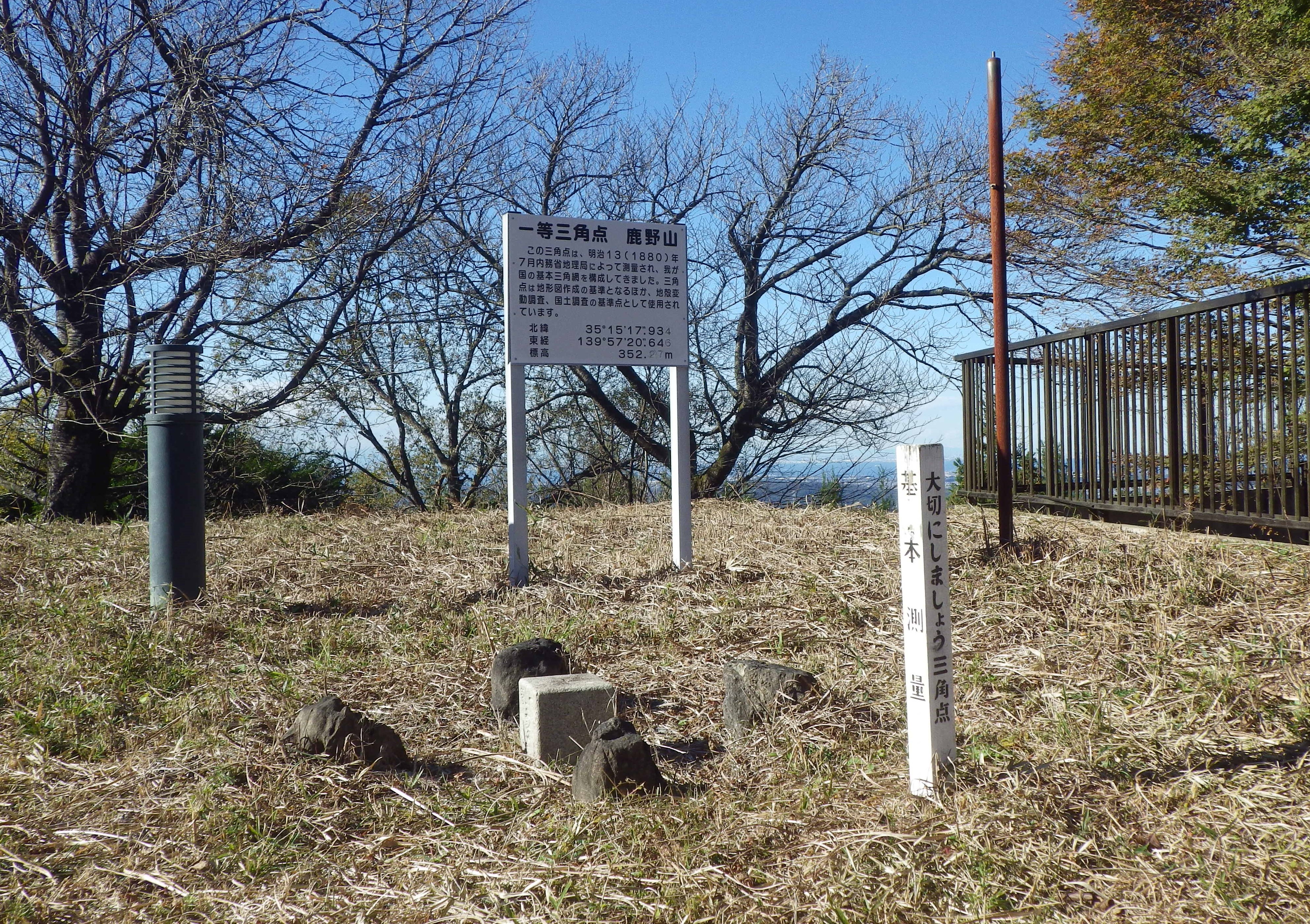 一等三角点の画像：千葉県君津市