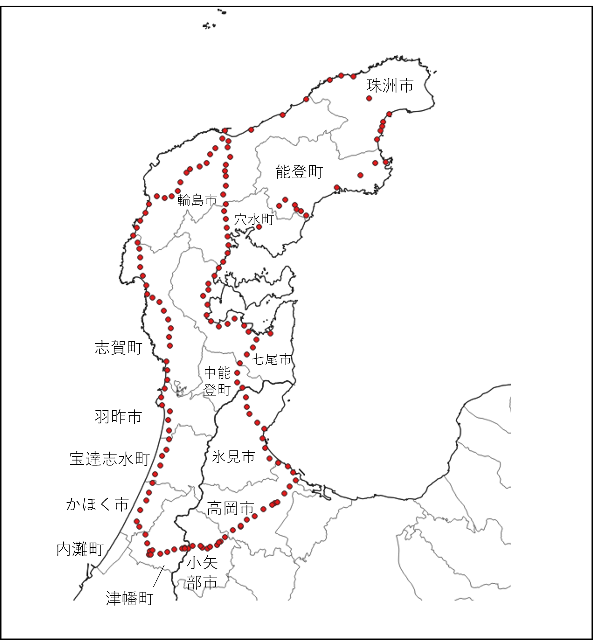 水準点等測量成果公表停止範囲