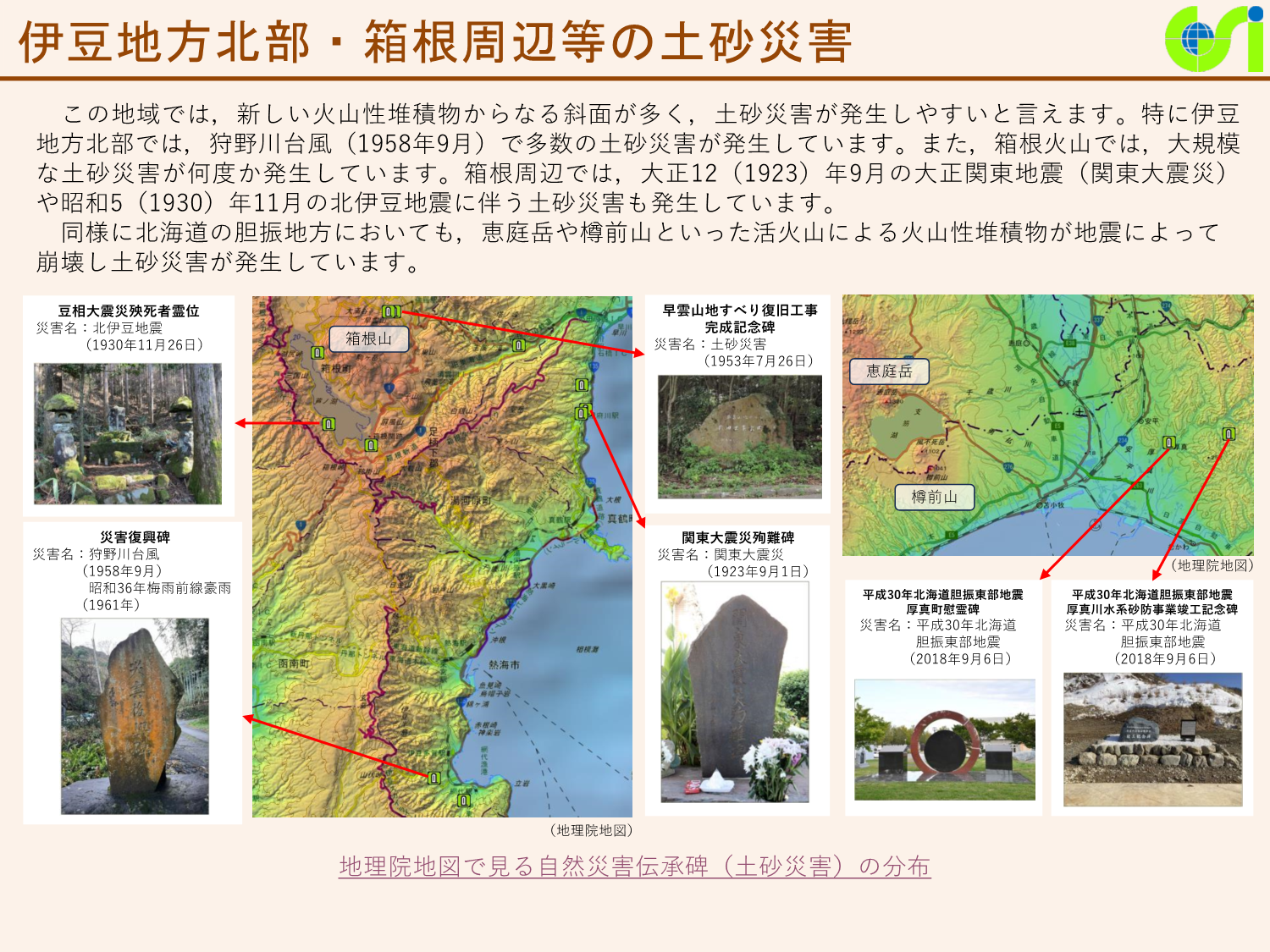 伊豆地方北部・箱根周辺等の土砂災害に関する資料