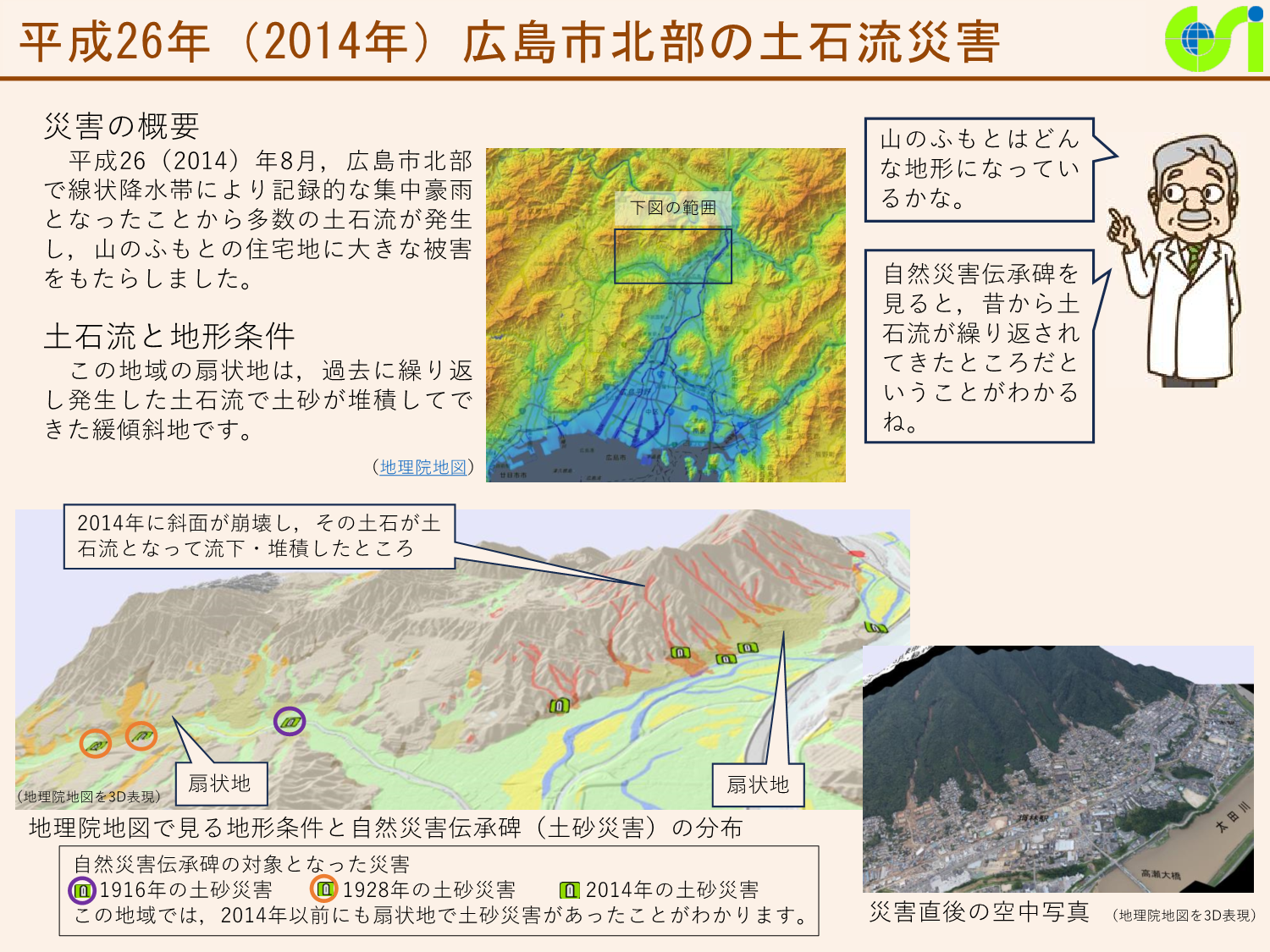 平成26年(2014年)広島市北部の土石流災害に関する資料